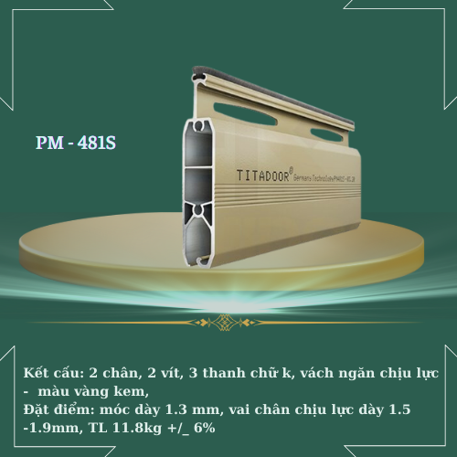 Cửa cuốn Titadoor công nghệ đức PM - 481S