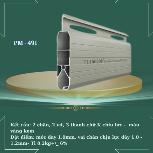 Cửa cuốn Titadoor công nghệ đức PM - 491