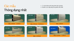 mẫu cửa cuốn thông dụng titadoor